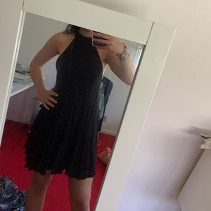 black halter dress